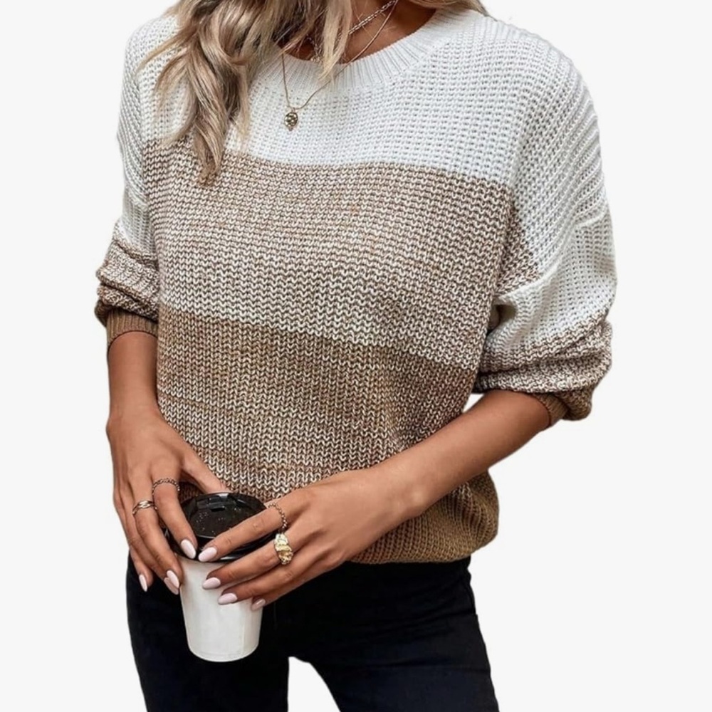 Women's Colorblock Sweater - Picture 3 of 5
